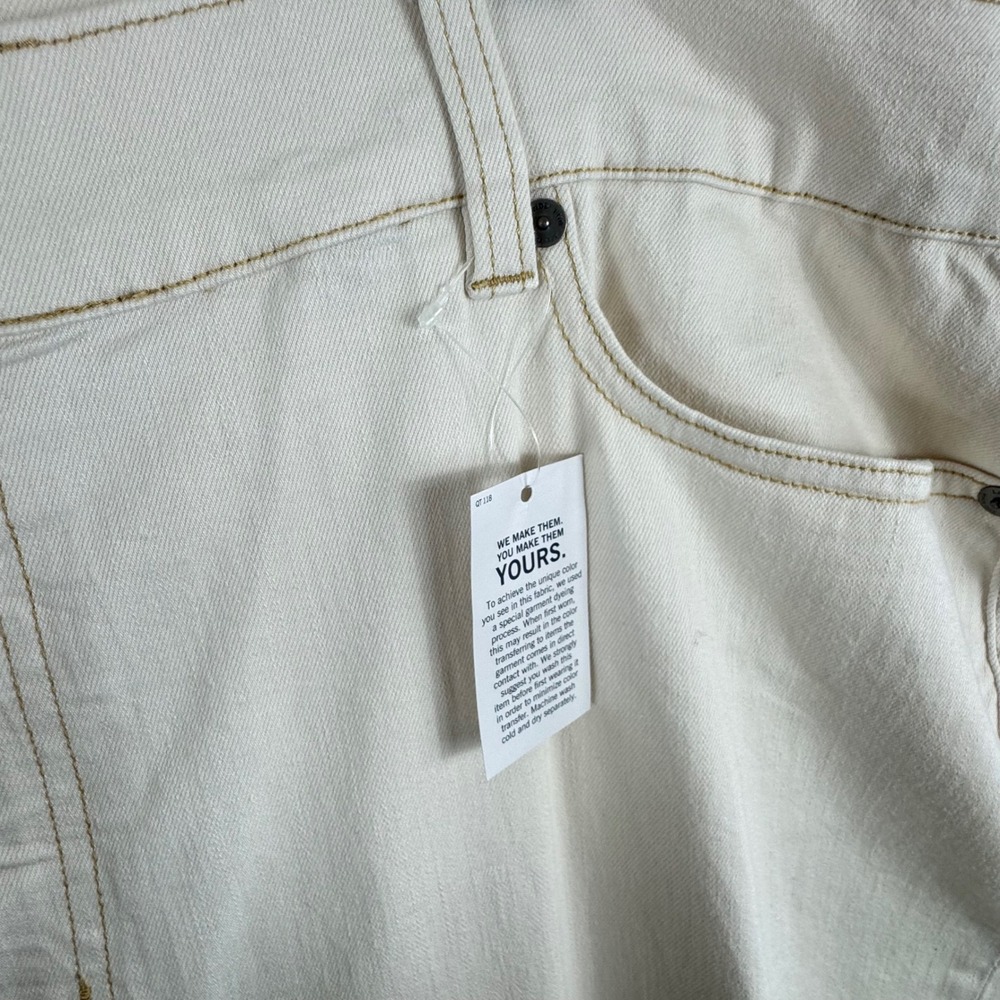 Lands End NWT Womens Beige High Rise Wide Cotton Blend Jean Size 26W - Picture 4 of 9